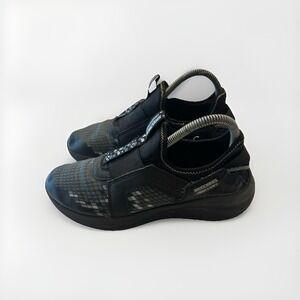 Skechers Mega-Craft Triple Pointz Black Gray Slip-On Kids Athletic Sneaker Sz 5L